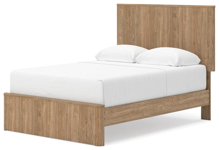 Gramburg Full Panel Platform Bed - Warm Natural Brown (4)