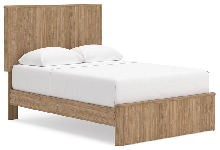 Gramburg Full Panel Platform Bed - Warm Natural Brown (1)