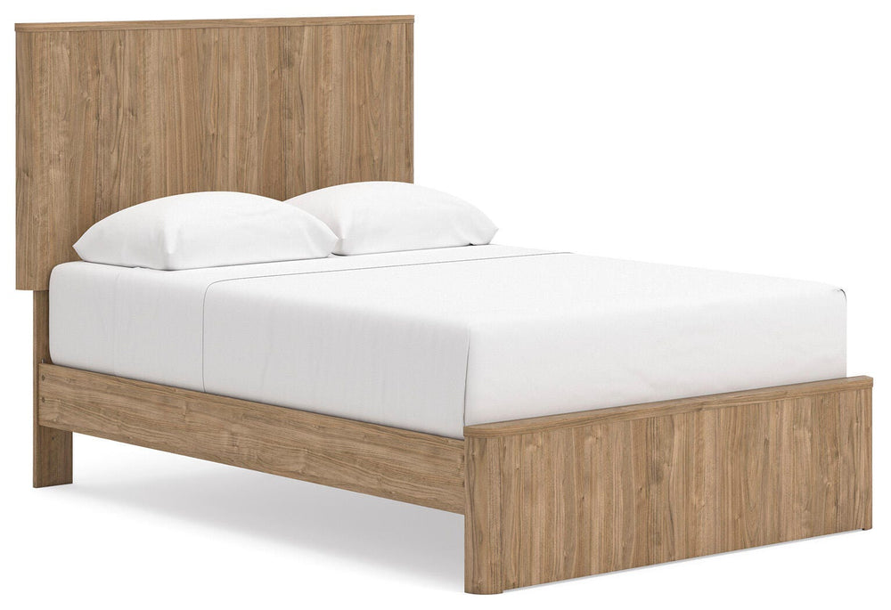 Gramburg Full Panel Platform Bed - Warm Natural Brown (1)