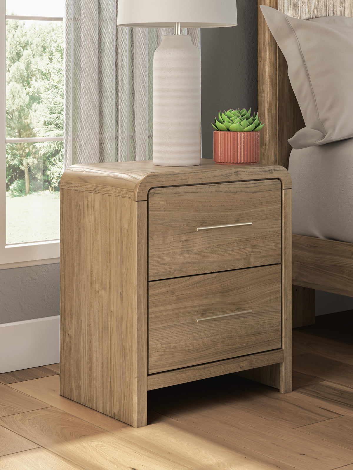 Gramburg Nightstand - Warm Natural Brown (2)