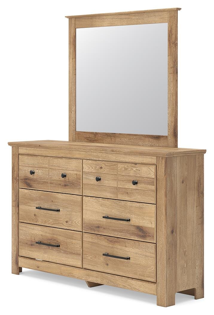 Makidern Full Panel Storage Bed, Dresser and Mirror (8)
