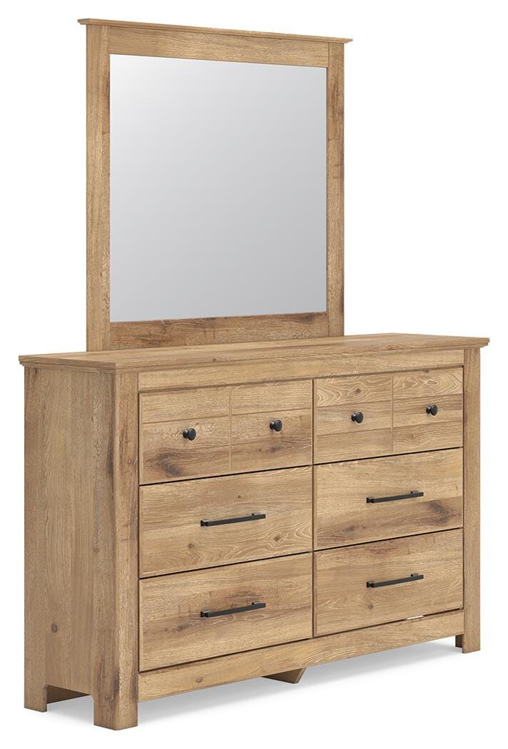 Makidern Twin Panel Bed, Dresser and Mirror (3)