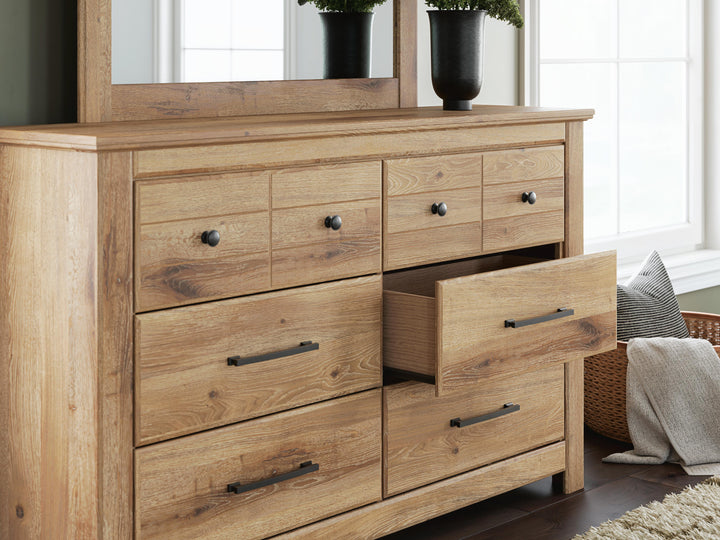 Makidern Dresser and Mirror - Tan (9)