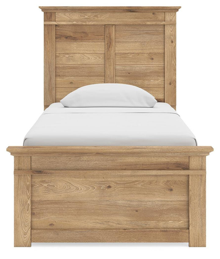 Makidern Twin Panel Storage Bed - Tan (6)