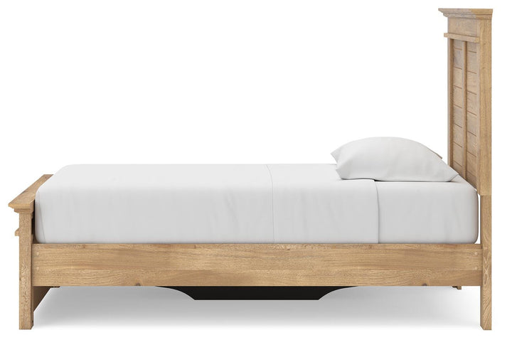 Makidern Twin Panel Storage Bed - Tan (8)