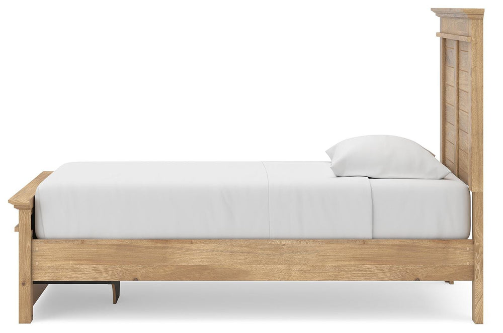 Makidern Twin Panel Storage Bed - Tan (8)