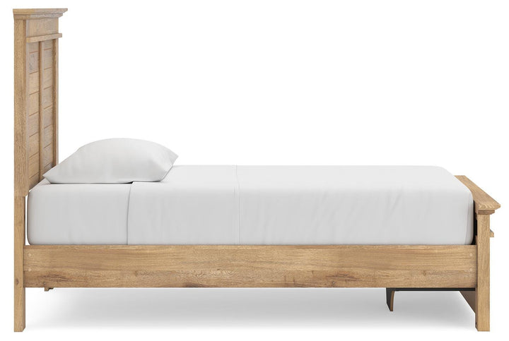 Makidern Twin Panel Storage Bed - Tan (9)