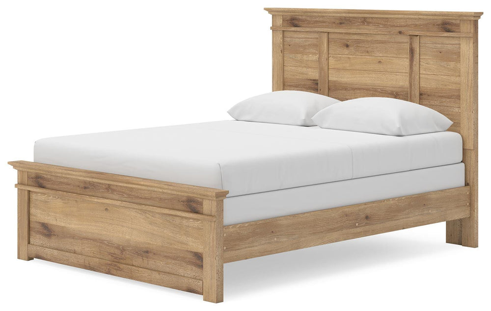 Makidern Queen Panel Bed - Tan (4)