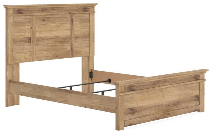 Makidern Queen Panel Bed - Tan (3)