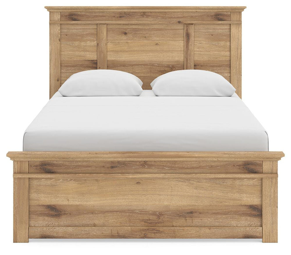 Makidern Queen Panel Bed - Tan (5)