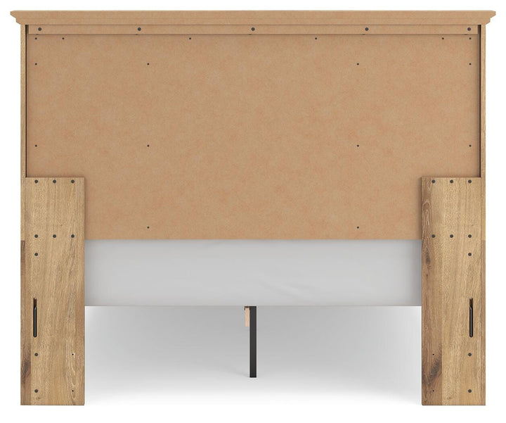 Makidern Queen Panel Storage Bed - Tan (7)