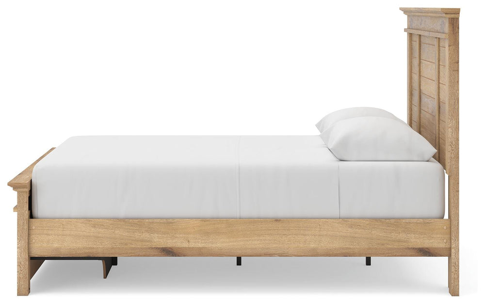 Makidern Queen Panel Storage Bed - Tan (8)