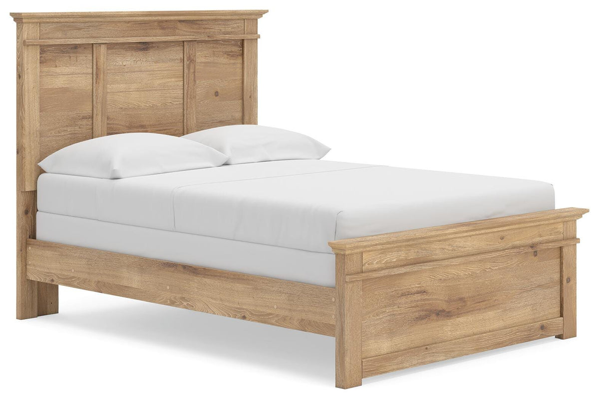 Makidern Full Panel Bed - Tan (1)
