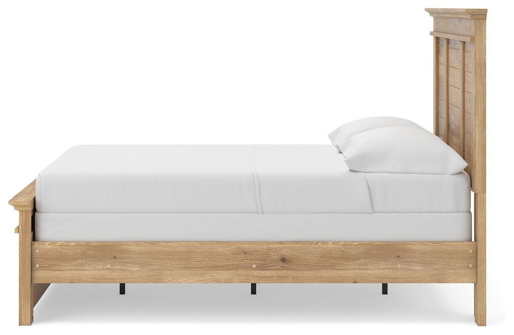 Makidern Full Panel Bed - Tan (7)