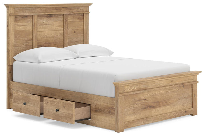 Makidern Full Panel Storage Bed - Tan (5)