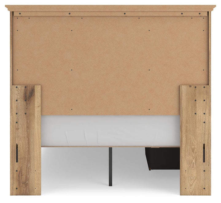 Makidern Full Panel Storage Bed - Tan (7)