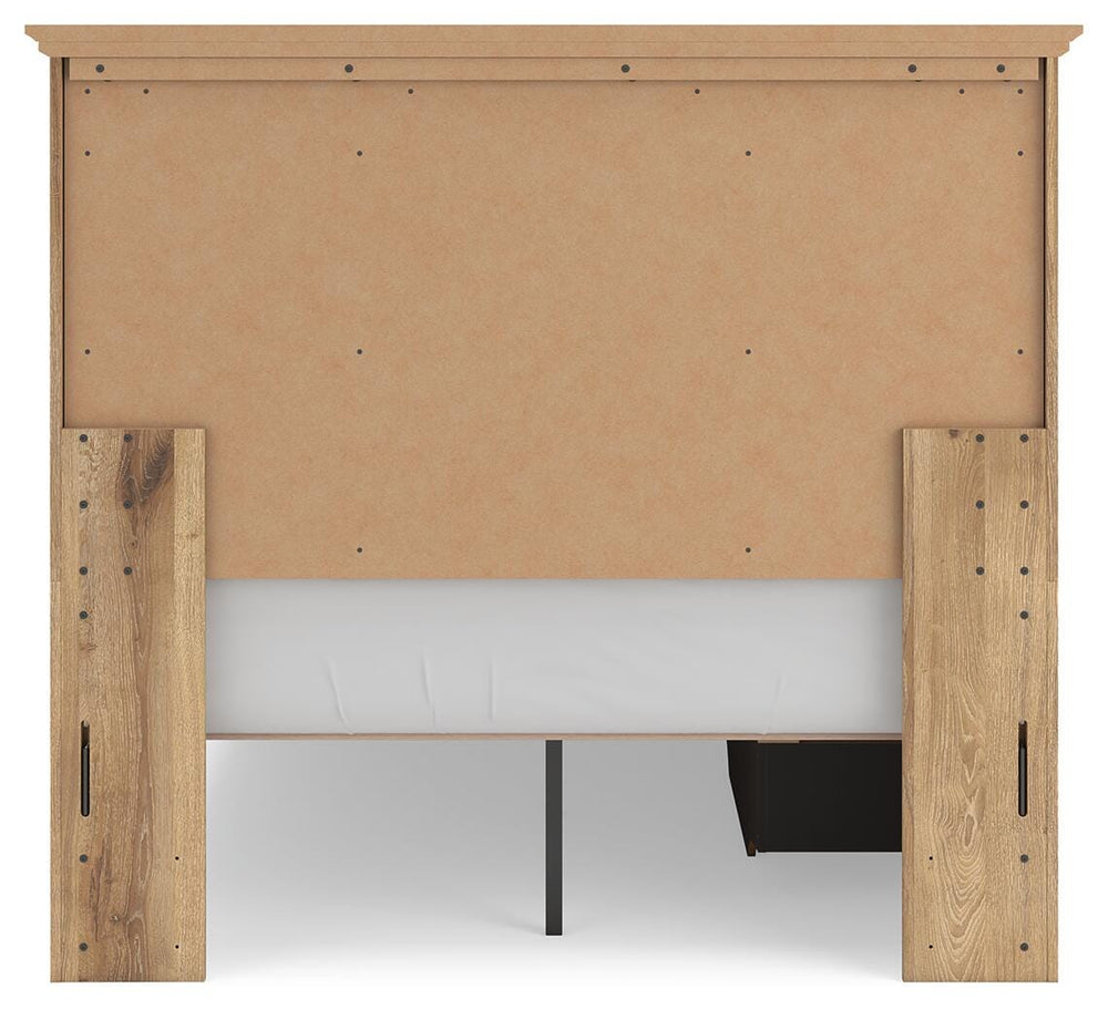 Makidern Full Panel Storage Bed - Tan (7)