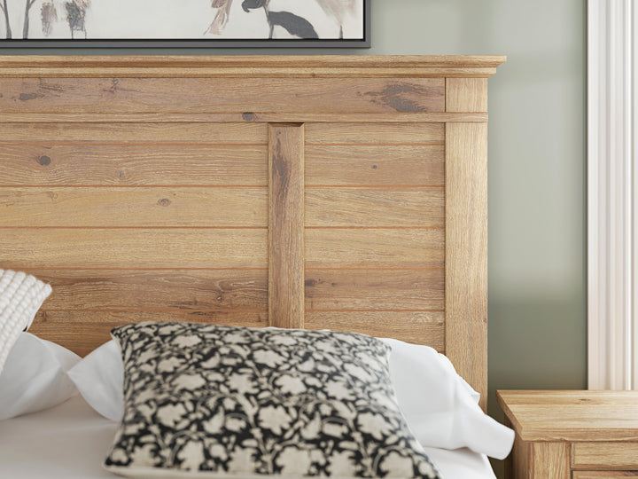 Makidern Full Panel Storage Bed - Tan (10)