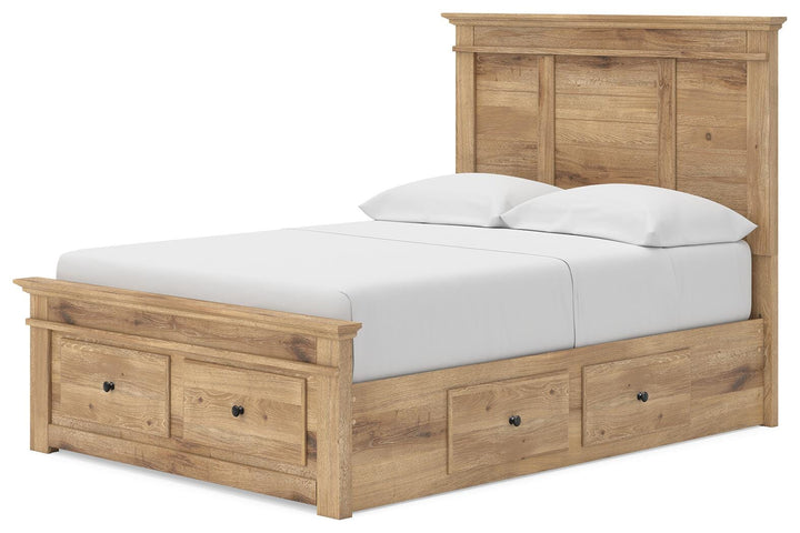 Makidern Full Panel Storage Bed - Tan (4)