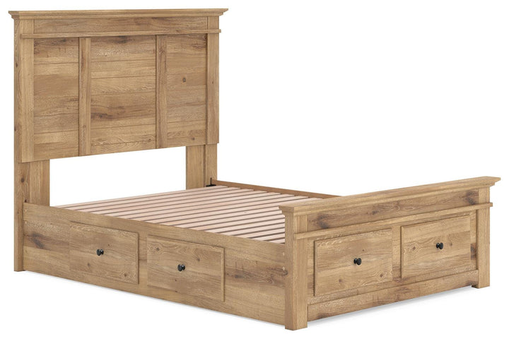 Makidern Full Panel Storage Bed - Tan (3)