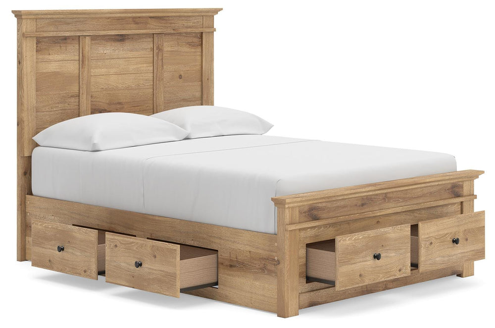 Makidern Full Panel Storage Bed - Tan (5)
