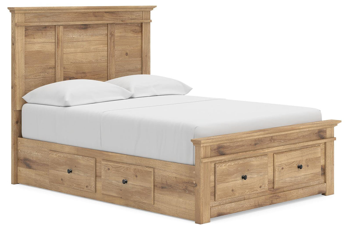Makidern Full Panel Storage Bed - Tan (1)