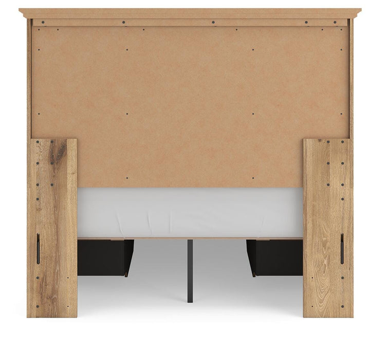 Makidern Full Panel Storage Bed - Tan (7)