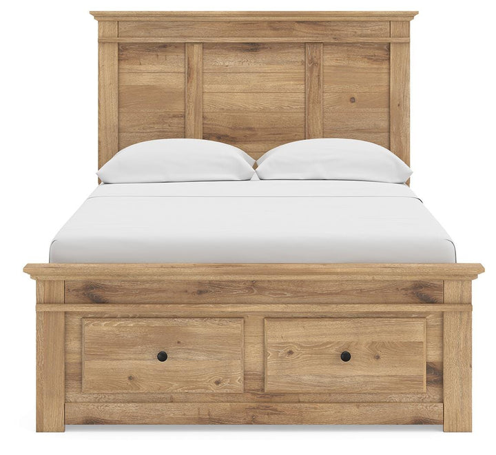 Makidern Full Panel Storage Bed - Tan (6)