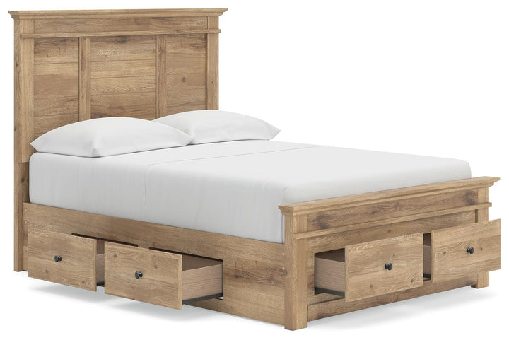 Makidern Full Panel Storage Bed - Tan (5)