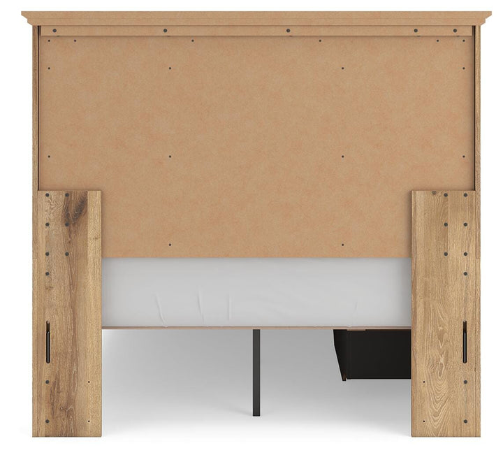 Makidern Full Panel Storage Bed - Tan (7)