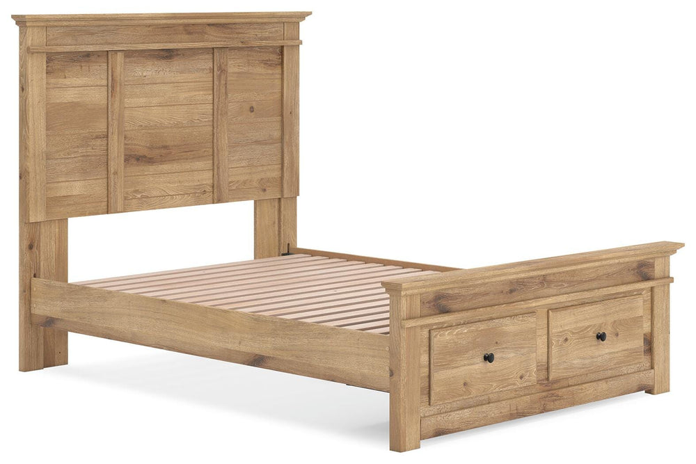 Makidern Full Panel Storage Bed - Tan (3)