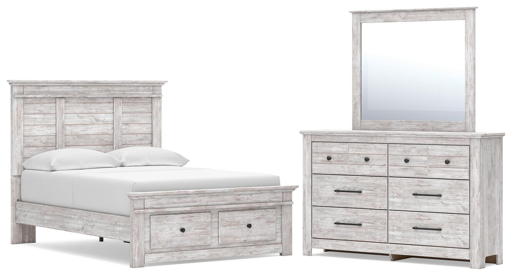 Makidern Full Panel Storage Bed, Dresser and Mirror (1)