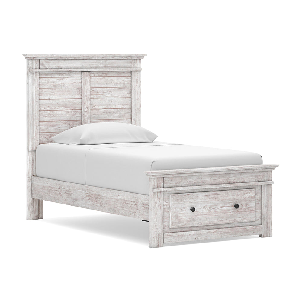 Makidern Twin Panel Storage Bed, Dresser and Mirror (9)
