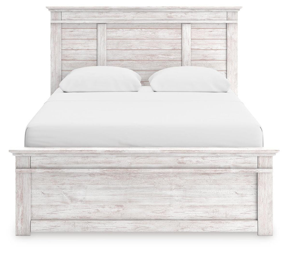 Makidern Queen Panel Storage Bed - Whitewash (6)