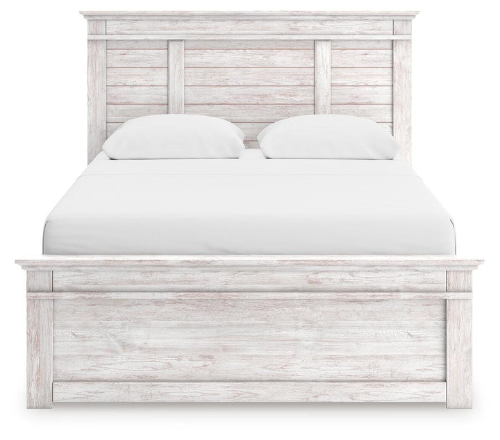 Makidern Queen Panel Storage Bed - Whitewash (6)