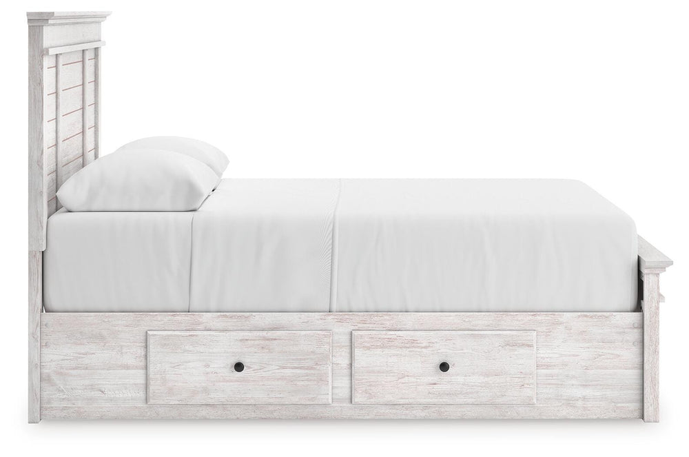 Makidern Queen Panel Storage Bed - Whitewash (8)