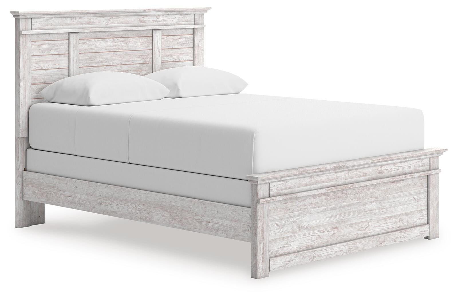 Makidern Queen Panel Bed - White (1)
