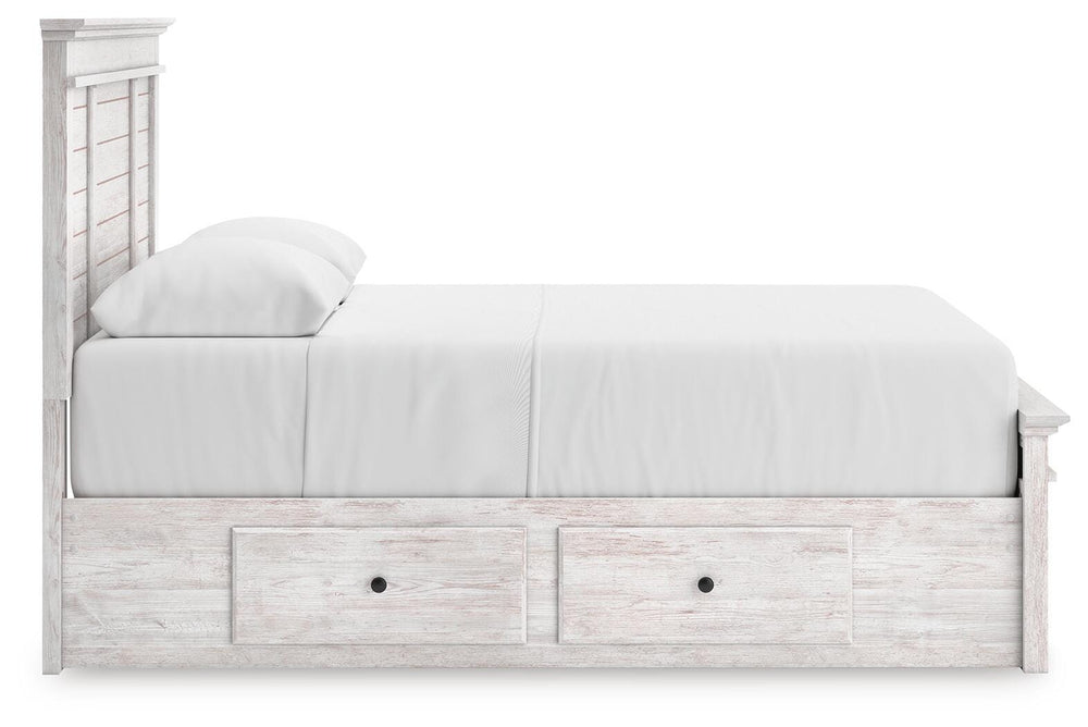 Makidern Queen Panel Storage Bed - Whitewash (8)