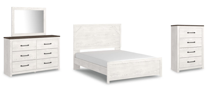 Gerridan Queen Panel Bed, Dresser, Mirror, and Chest - White (1)