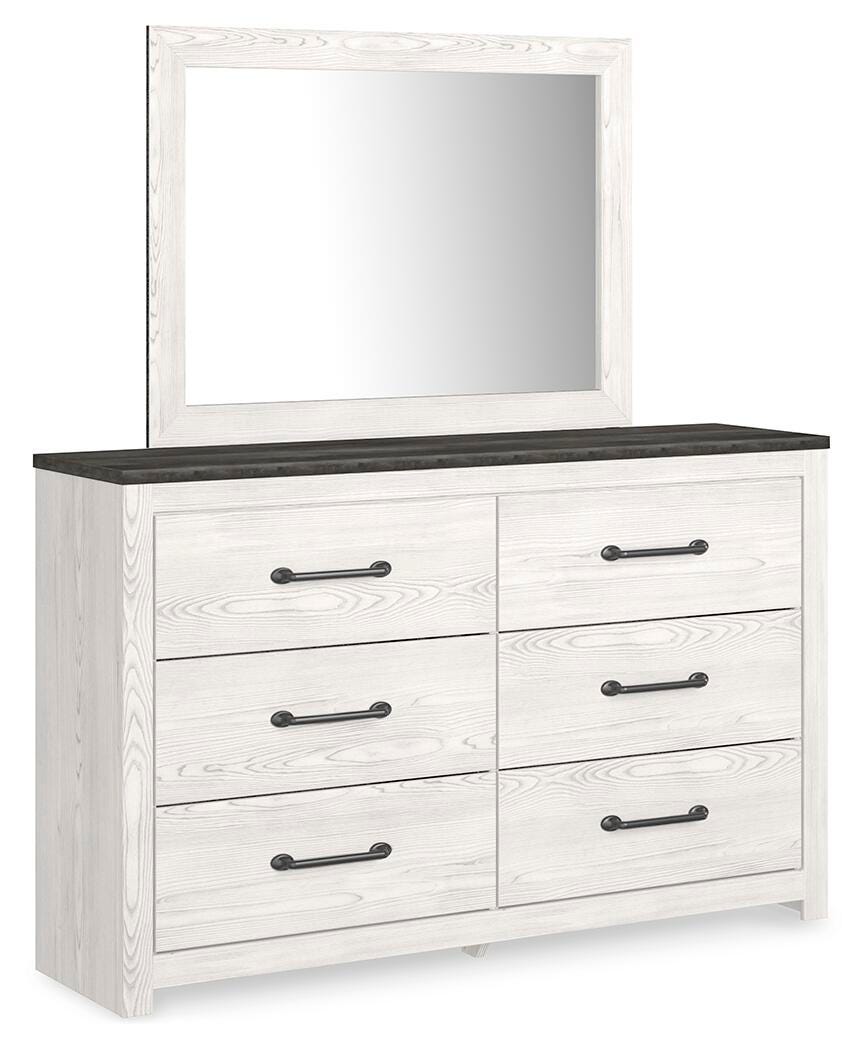 Gerridan Queen Panel Bed, Dresser, Mirror, and Chest - White (2)