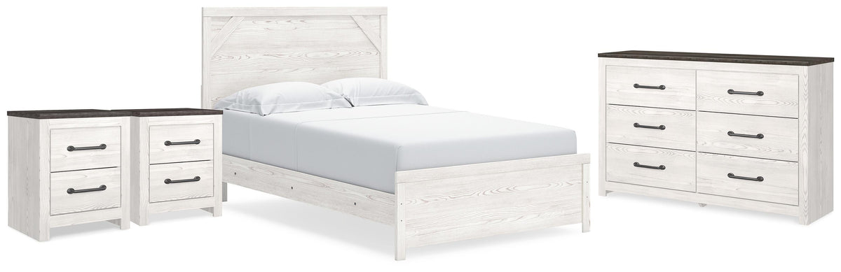 Gerridan Queen Panel Bed, Dresser and 2 Nightstands (1)