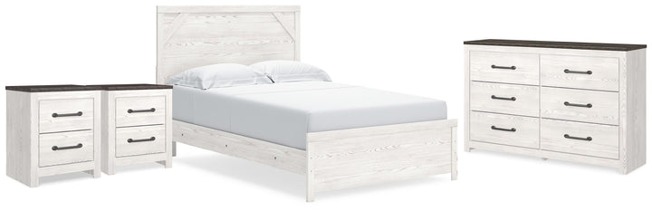 Gerridan Queen Panel Bed, Dresser and 2 Nightstands (1)
