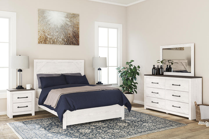 Gerridan Full Panel Bed - White/Gray (10)