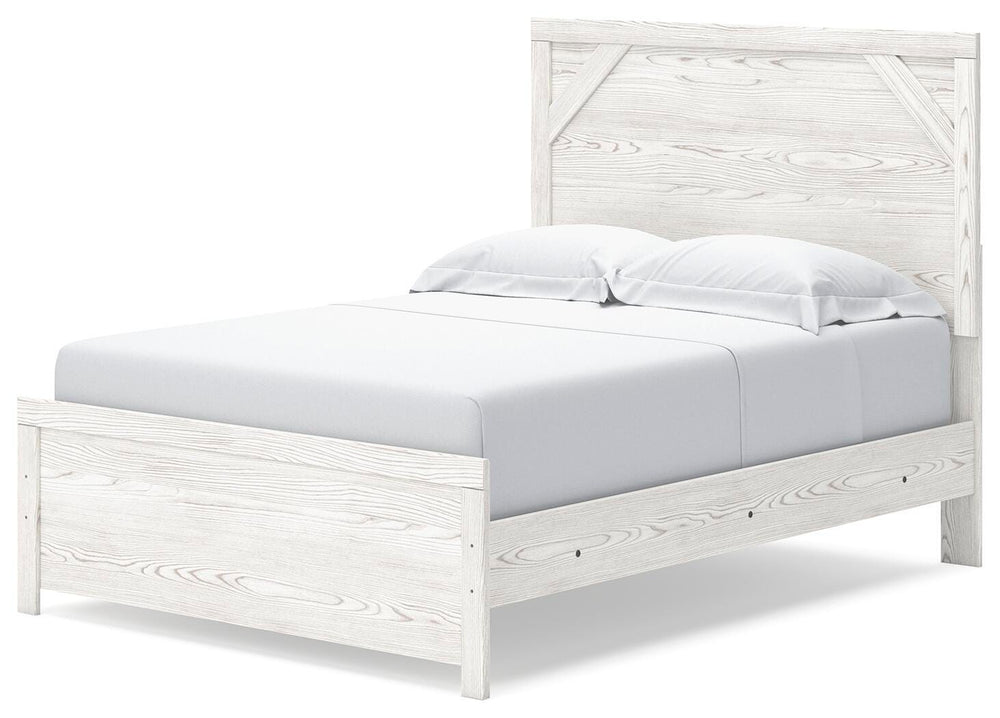 Gerridan Full Panel Bed and Chest - White/Gray (14)