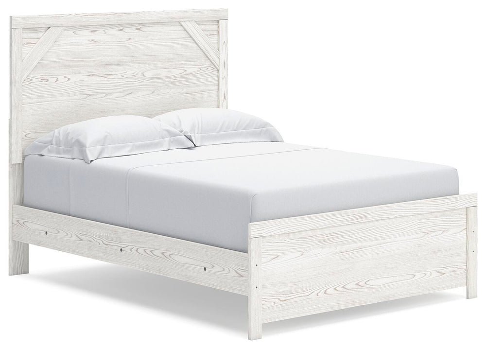 Gerridan Full Panel Bed and Chest - White/Gray (9)