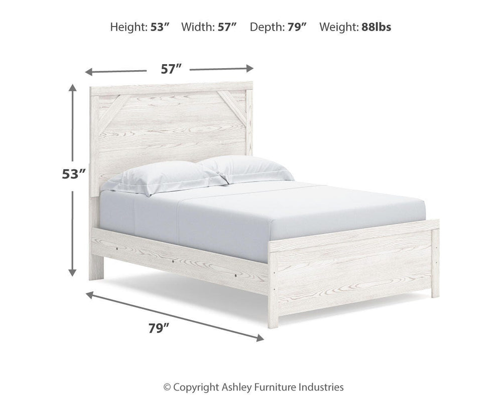 Gerridan Full Panel Bed - White/Gray (9)