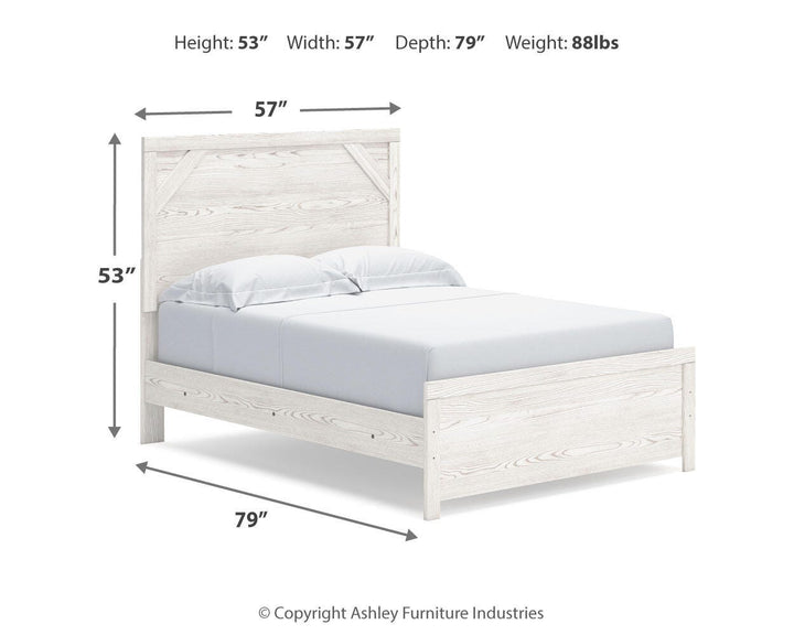 Gerridan Full Panel Bed, Dresser, Mirror and Nightstand - White/Gray (17)