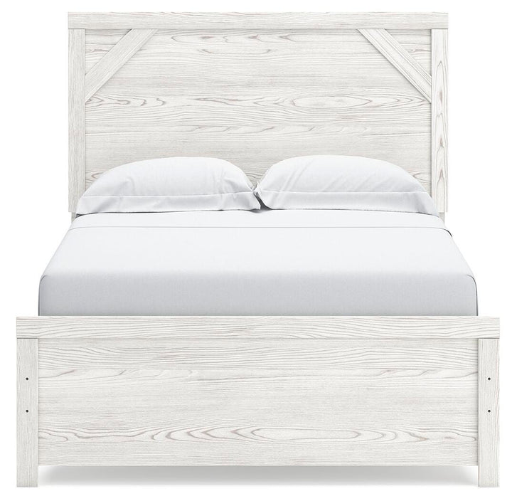 Gerridan Full Panel Bed and Chest - White/Gray (8)