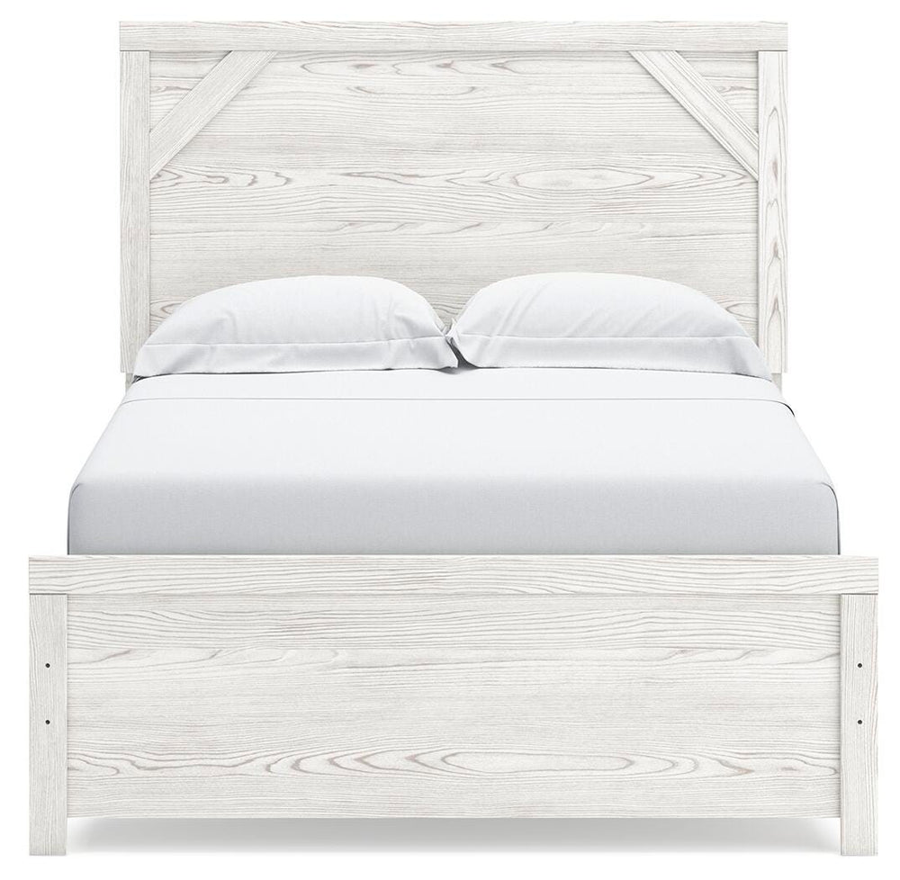 Gerridan Full Panel Bed and Chest - White/Gray (8)