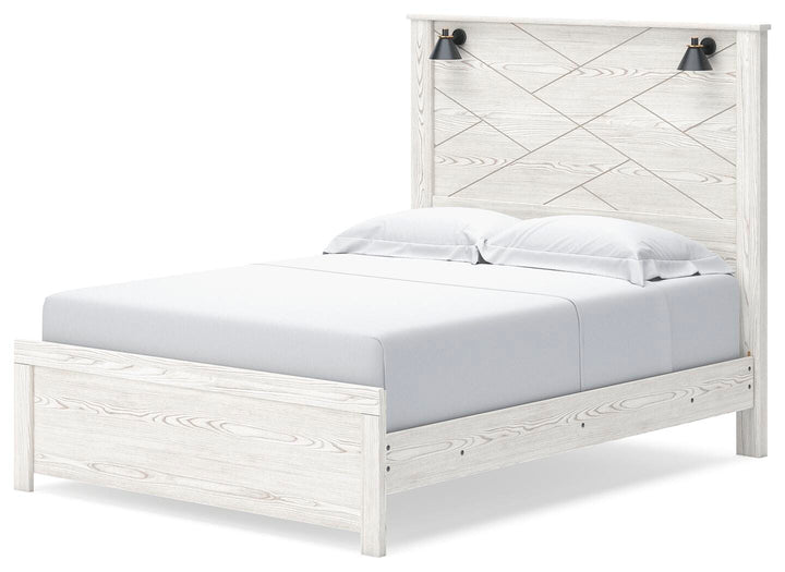 Gerridan Queen Panel Bed - White/Gray (4)
